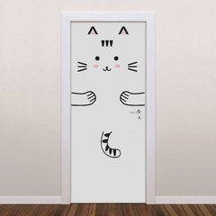 Adesivo Decorativo para Porta Gatinho