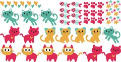 Adesivo De Parede Gatinhos