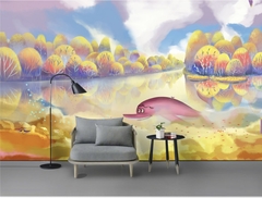 Papel de Parede Golfinho Aquarela