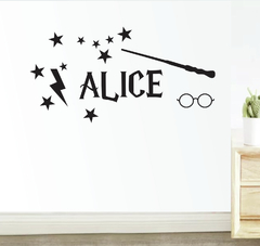 Adesivo De Parede Harry Potter com nome