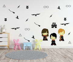 Adesivo De Parede Harry Potter Cute Baby Elementos