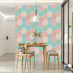 Papel de Parede Ladrilho hexágono