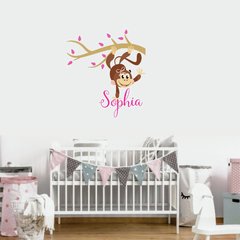Adesivo de Parede Infantil Macaquinha