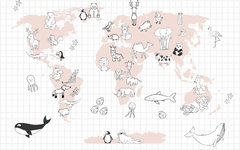 Papel de Parede Mapa Mundi Atlas Fauna dos Países na internet