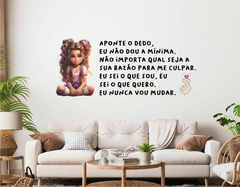 Adesivo de Parede K-POP - Garota e Frase BTS