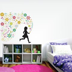 Adesivo de Parede Menina Flores
