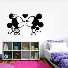 Adesivo De Parede infantil Mickey e Minnie