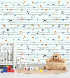 Papel de Parede Notas Musicais Coloridas