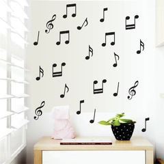 Adesivo De Parede Notas Musicais Miniaturas