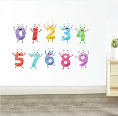 Adesivo Decorativo Números Animados cartoons