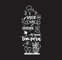 Adesivo de Parede para Sala e Cozinha O Sabor da Vida