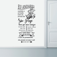 Adesivo de Parede Oração de São Jorge