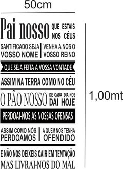 Adesivo de Parede Oração Pai Nosso