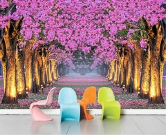Papel de Parede Infantil Floresta Cerejeira