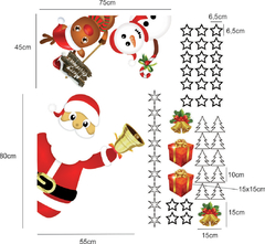 Adesivo de Vitrine de Natal Papai Noel Rena Boneco de Neve na internet