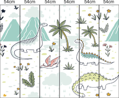 Papel de Parede Infantil Dinossauros Cute - comprar online