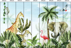 Papel de Parede Infantil Safari Aquarela - comprar online