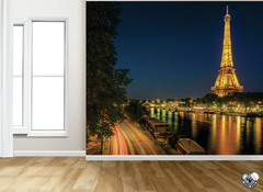 Papel de Parede Paris Torre Eiffel Noturna