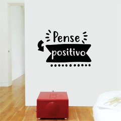 Adesivo De Parede Frase "Pense Positivo"