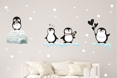 Adesivo de Parede para quarto infantil - Pinguins cute Iglus - comprar online