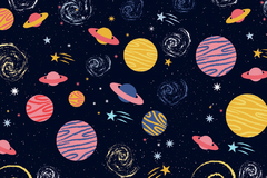 Papel de Parede Infantil Galáxia Planetas - comprar online