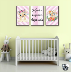 Quadros Decorativos em MDF Tigre Aquarela