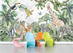 Papel de Parede Safari Aquarela Savana