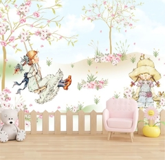 Papel de Parede Menina Balanço Sarah Kay