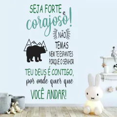 Adesivo de Parede Seja Forte e Corajoso