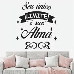 Adesivo de Parede Frase Seu Único Limite