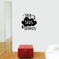 Adesivo De Parede Frase "Siga seus Sonhos"