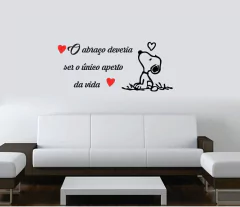 adesivo snoopy com frase