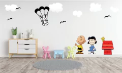Adesivo Infantil snoopy paraquedista