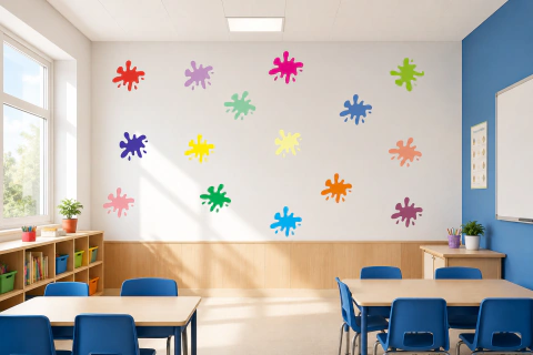 Adesivo De Parede Infantil Splashs Aleatórios Decorar Kids