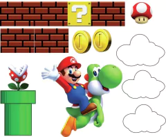 Adesivo De Parede Infantil Super Mario Bros