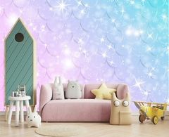 Papel de Parede Infantil Textura Sereia