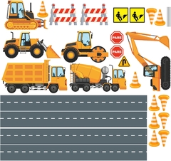 Adesivo de Parede Pista Trator Caminhão Obras na internet