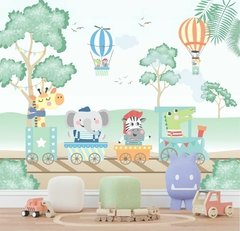 Papel de Parede Trenzinho Safari Cute