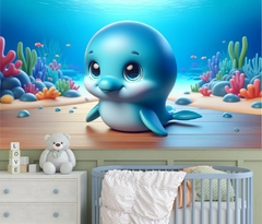 Papel de Parede Tubarão Cute
