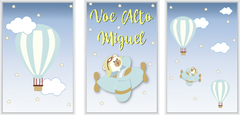 Quadros Decorativos em MDF Ursinho Aviador