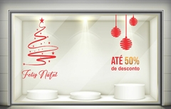 Adesivo de Vitrine - Decoração de Natal - Adesivos Natalinos