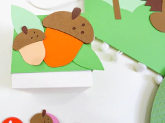 Kit Papelaria para Festa - Animais do Bosque Menina - Tiquinho de Cor