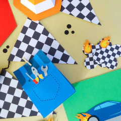Kit Papelaria para Festa - Carros - Tiquinho de Cor