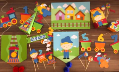 KIT PAPELARIA PARA FESTA - Bob o Trem - comprar online