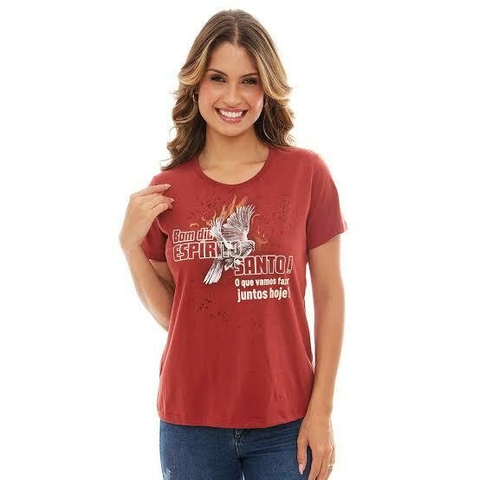 Baby look Espírito Santo Blusa feminina religiosa católica