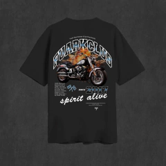 REMERA OVERSIZE PREMIUM MOTORCYCLE BLACK - FUARK