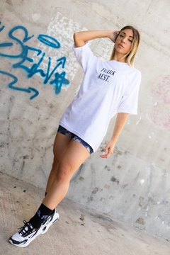 REMERA OVERSIZE PREMIUM BLOOM WHITE - comprar online