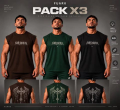 PACK X3 MUSCULOSA OVERSIZE SIGNAL (NEGRO/VERDE/CHOCOLATE)