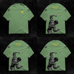 REMERA OVERSIZE PREMIUM TRIBUTE GREEN