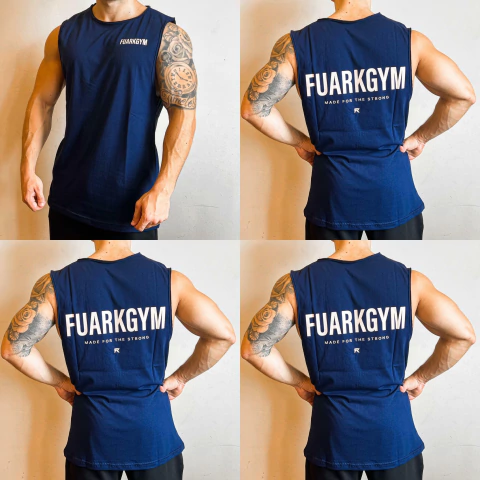 MUSCULOSA RUSTIC STRONGER BLUE - comprar online